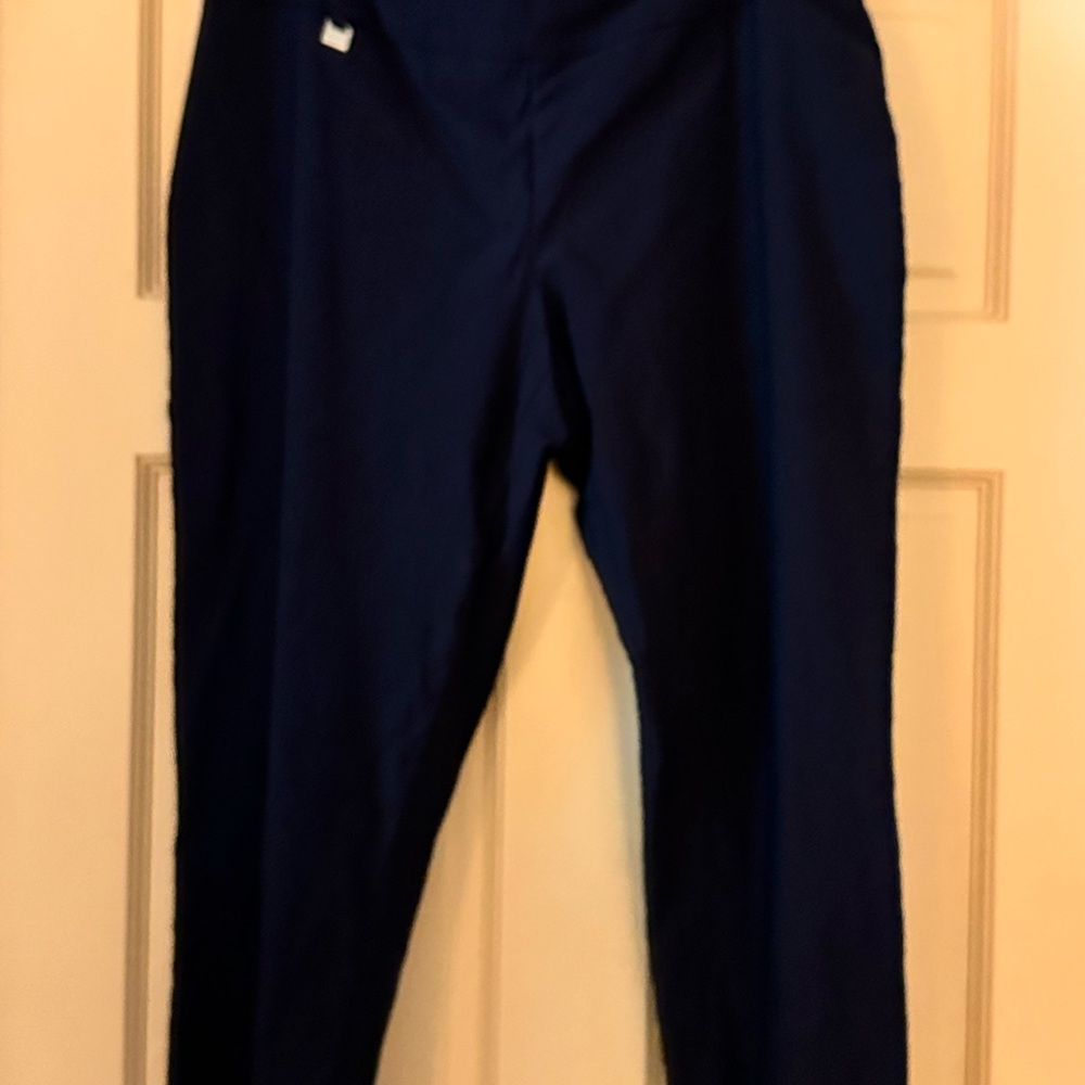 Peck & Peck Navy Trousers with Silver Detail